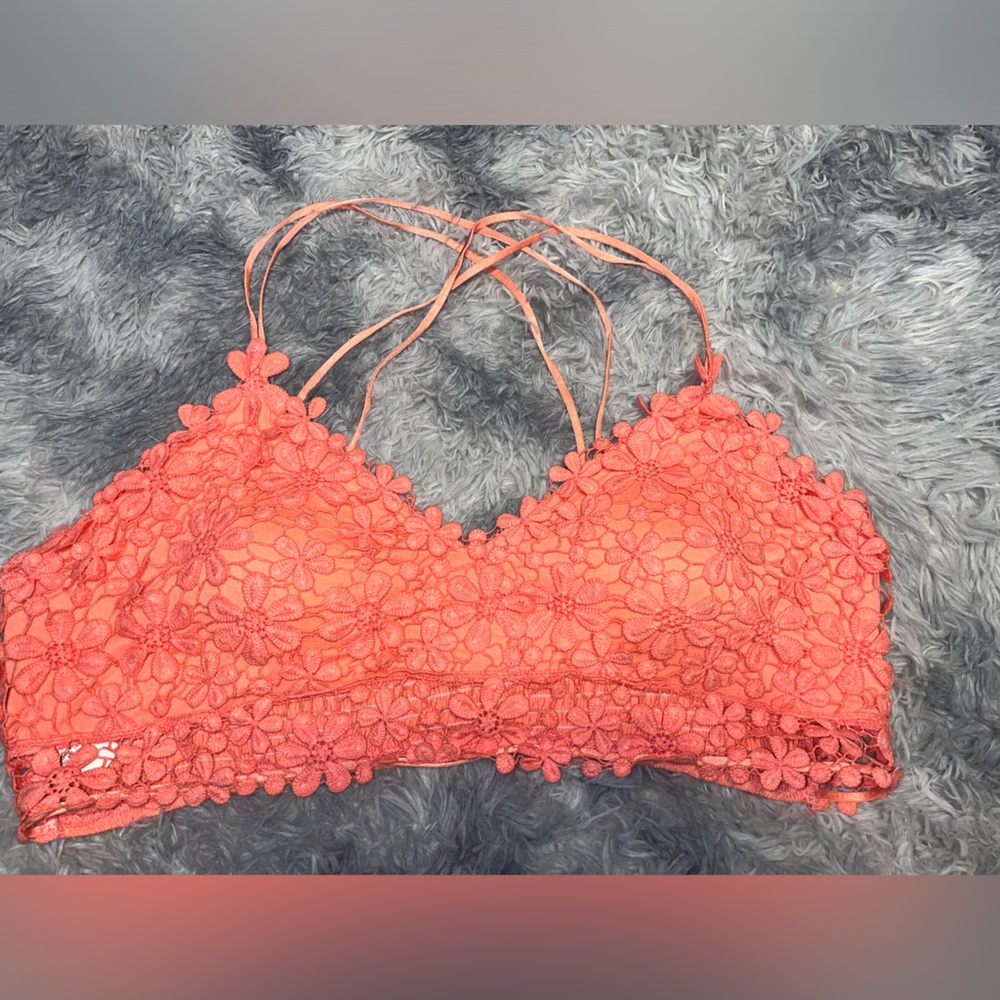 Women's Pink Flower Bralette Size 2X